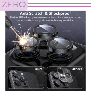 محافظ لنز دوربین زیرو مدل Ring-Metal-ZR مناسب برای گوشی موبایل اپل Iphone 15 Pro Max