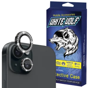 محافظ لنز دوربین شیشه ای وایت ولف مدل W-Shine Ring مناسب برای گوشی موبایل اپل IPhone 13