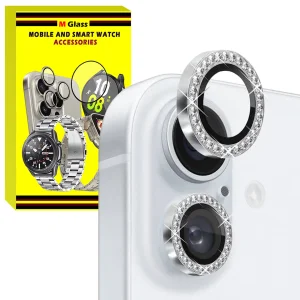 محافظ لنز دوربین فلزی ام‌گلس مدل RNG Diamond MG مناسب برای گوشی موبایل اپل iPhone 16