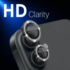 محافظ لنز دوربین فلزی ام‌گلس مدل RNG Diamond MG مناسب برای گوشی موبایل اپل iPhone 16