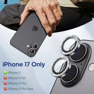 محافظ لنز دوربین فلزی ام‌گلس مدل RNG Diamond MG مناسب برای گوشی موبایل اپل iPhone 16