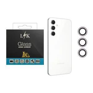 محافظ لنز دوربین ال کا جی مدل نگین دار مناسب برای گوشی موبایل سامسونگ Galaxy A54 5G