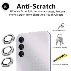 محافظ لنز دوربین ال کا جی مدل نگین دار مناسب برای گوشی موبایل سامسونگ Galaxy M55s