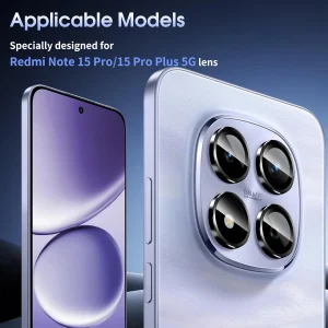 محافظ لنز دوربین شیشه‌ای گودزیلا مدل G-RING مناسب برای گوشی موبایل شیائومی Redmi Note Pro 15 Plus