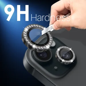 محافظ لنز دوربین فلزی ام‌گلس مدل RNG Diamond MG مناسب برای گوشی موبایل اپل iPhone 15