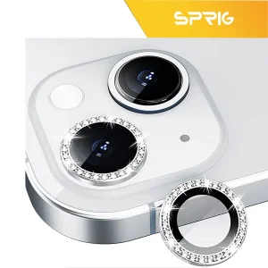 محافظ لنز دوربین اسپریگ مدل Ring metal Diamond مناسب برای گوشی موبایل اپل Iphone 13