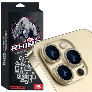 محافظ لنز دوربین شیشه ای راینو مدل Diamond Ring مناسب برای گوشی موبایل اپل IPhone 14 Pro / IPhone 14 Pro Max