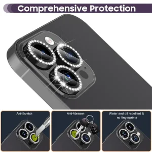 محافظ لنز دوربین شیشه ای راینو مدل Diamond Ring مناسب برای گوشی موبایل اپل IPhone 14 Pro / IPhone 14 Pro Max