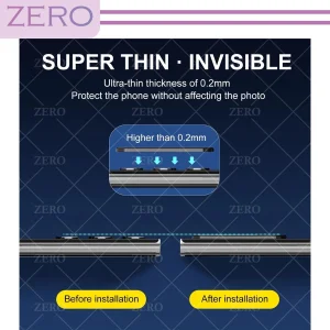 محافظ لنز دوربین زیرو مدل 3D-ZR مناسب برای گوشی موبایل سامسونگ Galaxy S22 Ultra