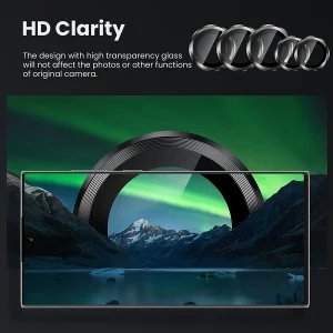 محافظ لنز دوربین بادیگارد مدل Ring مناسب برای گوشی موبایل سامسونگ Galaxy S22 Ultra
