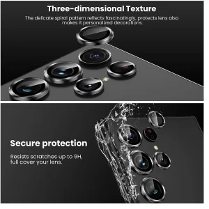 محافظ لنز دوربین بادیگارد مدل Ring مناسب برای گوشی موبایل سامسونگ Galaxy S22 Ultra