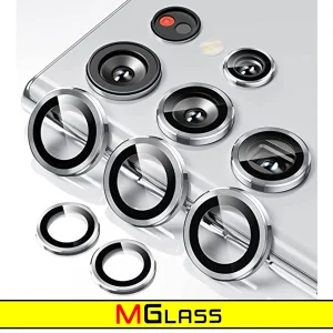 محافظ لنز دوربین ام‌گلس مدل Ring Metal مناسب برای گوشی موبایل سامسونگ Galaxy S23 Ultra