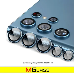 محافظ لنز دوربین ام‌گلس مدل Ring Metal مناسب برای گوشی موبایل سامسونگ Galaxy S23 Ultra