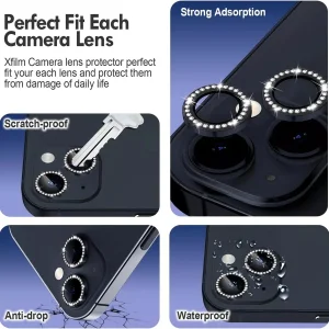 محافظ لنز دوربین راینو مدل Diamond Ring مناسب برای گوشی موبایل اپل IPhone 16 / IPhone 16 Plus