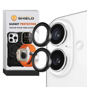 محافظ لنز دوربین آلتیمیت شیلد مدل Ring Metal UL مناسب برای گوشی موبایل اپل iPhone 16 / 16 Plus