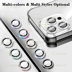 محافظ لنز دوربین آلتیمیت شیلد مدل Ring Diamond UL مناسب برای گوشی موبایل اپل iPhone 15 Pro / 15 Pro Max