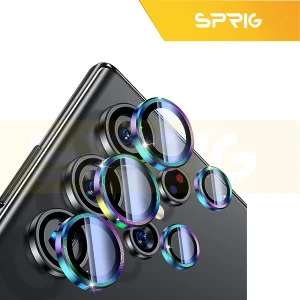 محافظ لنز دوربین رینگی اسپریگ مدل Ring Metal مناسب برای گوشی موبایل سامسونگ Galaxy S23 Ultra