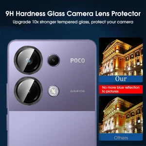 محافظ لنز دوربین رینگی ام‌گلس مدل Ring Protector مناسب برای گوشی موبایل شیائومی Poco M6 Pro 4G