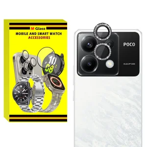 محافظ لنز دوربین رینگی ام‌گلس مدل Ring-Diamond-MG مناسب برای گوشی موبایل شیائومی Poco X6