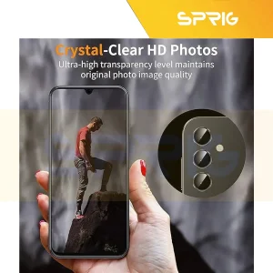 محافظ لنز دوربین اسپریگ مدل Ring Metal مناسب برای گوشی موبایل سامسونگ Galaxy S24 Fe