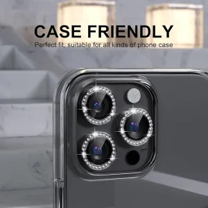 محافظ لنز دوربین ال کا جی مدل نگین دار  مناسب برای گوشی موبایل اپل iPhone 13 Pro