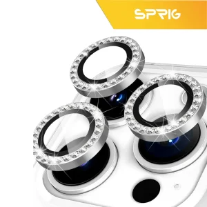 محافظ لنز دوربین اسپریگ مدل Ring metal Diamond مناسب برای گوشی موبایل اپل Iphone 11 Pro / 11 Pro Max