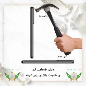 محافظ لنز دوربین شیشه‌ای تراستکتور مدل LFUT20 مناسب برای گوشی موبایل سامسونگ Galaxy A37 5G