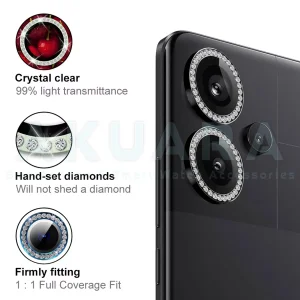 محافظ لنز دوربین رینگی آکوآرا مدل Ring Diamond STL مناسب برای گوشی موبایل شیائومی Redmi Note 13 Pro plus