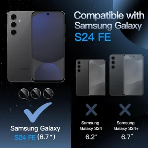 محافظ لنز دوربین کروکودیل مدل C-Ring مناسب برای گوشی موبایل سامسونگ Galaxy S24 FE