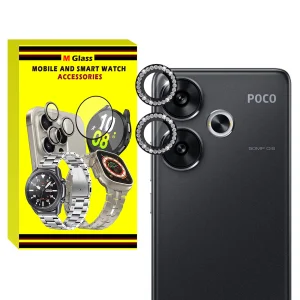 محافظ لنز دوربین رینگی ام‌گلس مدل Ring-Diamond-MG مناسب برای گوشی موبایل شیائومی Poco F6
