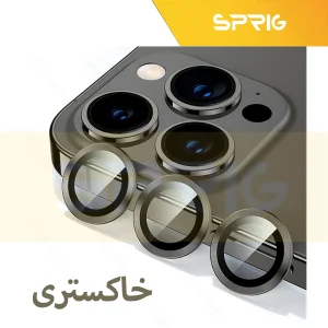 محافظ لنز دوربین اسپریگ مدل Ring Metal مناسب برای گوشی موبایل اپل Iphone 15 Pro Max