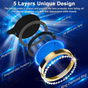 محافظ لنز دوربین آلتیمیت شیلد مدل RNG Diamond UL مناسب برای گوشی موبایل اپل iPhone 17 Air