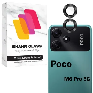 محافظ لنز دوربین شیشه‌ای شهر گلس مدل RINS20 مناسب برای گوشی موبایل شیائومی Poco M6 Pro 4G