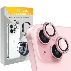 محافظ لنز دوربین اسپریگ مدل Ring Metal Shine مناسب برای گوشی موبایل اپل Iphone 12
