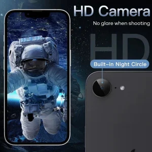 محافظ لنز دوربین شیشه‌ای آکوآرا مدل RNG مناسب برای گوشی موبایل iPhone 16e