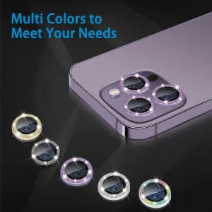 محافظ لنز دوربین بادیگارد مدل رینگی نگین ریز مناسب برای گوشی موبایل اپل iPhone 15 Pro / 15 Pro Max