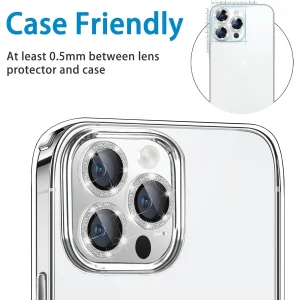 محافظ لنز دوربین بادیگارد مدل رینگی نگین ریز مناسب برای گوشی موبایل اپل iPhone 15 Pro / 15 Pro Max