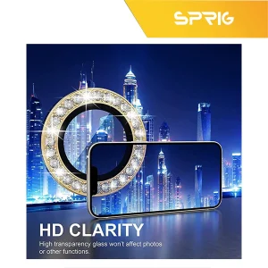 محافظ لنز دوربین اسپریگ مدل Ring metal Diamond مناسب برای گوشی موبایل اپل Iphone 12 Pro Max