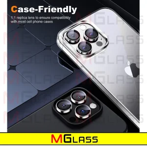 محافظ لنز دوربین ام‌گلس مدل Ring-Metal-MG مناسب برای گوشی موبایل اپل Iphone 15 Pro