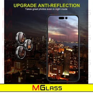 محافظ لنز دوربین ام‌گلس مدل Ring-Metal-MG مناسب برای گوشی موبایل اپل Iphone 15 Pro
