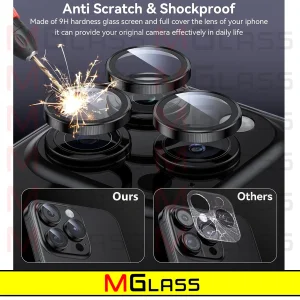 محافظ لنز دوربین ام‌گلس مدل Ring-Metal-MG مناسب برای گوشی موبایل اپل Iphone 15 Pro