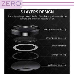 محافظ لنز دوربین زیرو مدل Ring-Metal-ZR مناسب برای گوشی موبایل شیائومی Poco X6
