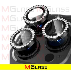 محافظ لنز دوربین ام‌گلس مدل Ring Metal Diamond مناسب برای گوشی موبایل اپل Iphone 14 Pro / 14 Pro max