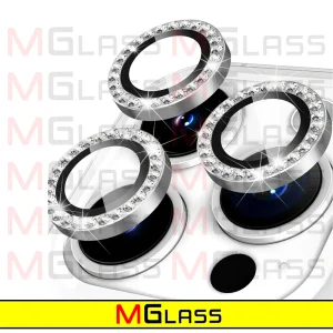 محافظ لنز دوربین ام‌گلس مدل Ring Metal Diamond مناسب برای گوشی موبایل اپل Iphone 14 Pro / 14 Pro max
