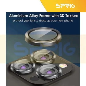 محافظ لنز دوربین اسپریگ مدل Ring Metal مناسب برای گوشی موبایل اپل Iphone 15 Pro