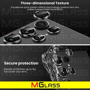 محافظ لنز دوربین ام‌گلس مدل Ring-Metal-MG مناسب برای گوشی موبایل سامسونگ Galaxy S24 Ultra