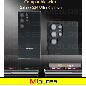 محافظ لنز دوربین ام‌گلس مدل Ring-Metal-MG مناسب برای گوشی موبایل سامسونگ Galaxy S24 Ultra