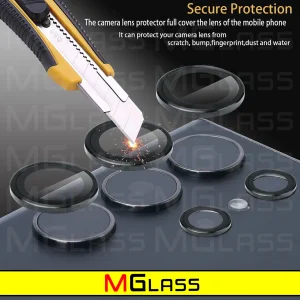 محافظ لنز دوربین ام‌گلس مدل Ring-Metal-MG مناسب برای گوشی موبایل سامسونگ Galaxy S24 Ultra