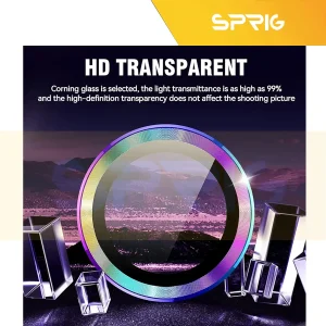 محافظ لنز دوربین اسپریگ مدل Colorful Ring مناسب برای گوشی موبایل سامسونگ Galaxy S23 Ultra