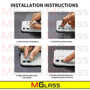 محافظ لنز دوربین ام‌گلس مدل Ring Metal Diamond مناسب برای گوشی موبایل سامسونگ Galaxy A34 5G